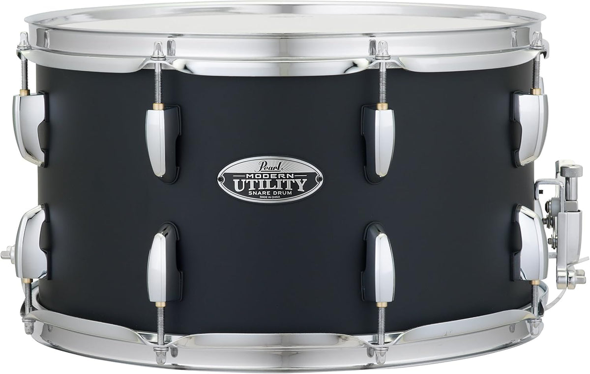Pearl MUS1480M227 Modern Utility 14"x8" Maple Snare Drum, Satin Black