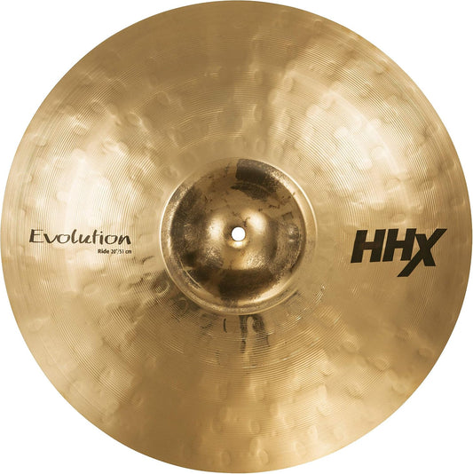 Sabian HHX 20 Inch Evolution Ride Cymbal l Brilliant Finish l B20 Bronze Alloy l 80% Copper - 20% Tin l Made in Canada l Model 12012XEB
