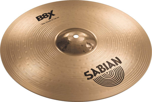 Sabian B8X Series 15 Inch Thin Crash Cymbal l B8 Bronze Alloy l 92% Copper - 8% Tin l Made in Canada l Model 41506X