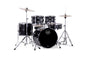 Mapex Comet 5 Piece Drum Set l Complete with Hardware & Cymbals l 22 / 10 / 12 / 14 /16 Configuration l Dark Black Finish l Model CM5294FTCDK