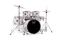 Mapex Comet 5 Piece Drum Set l Complete with Hardware & Cymbals l 22 / 10 / 12 / 14 /16 Configuration l White Thin Grain Finish l Model CM5294FTCFH