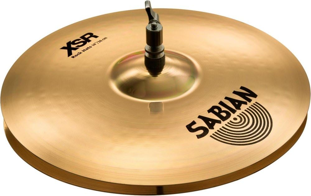 Sabian XSR 14 Inch Rock Hi Hat Cymbals l Brilliant Finish l B20 Bronze Alloy l 80% Copper - 20% Tin l Made in Canada l Model XSR1403B