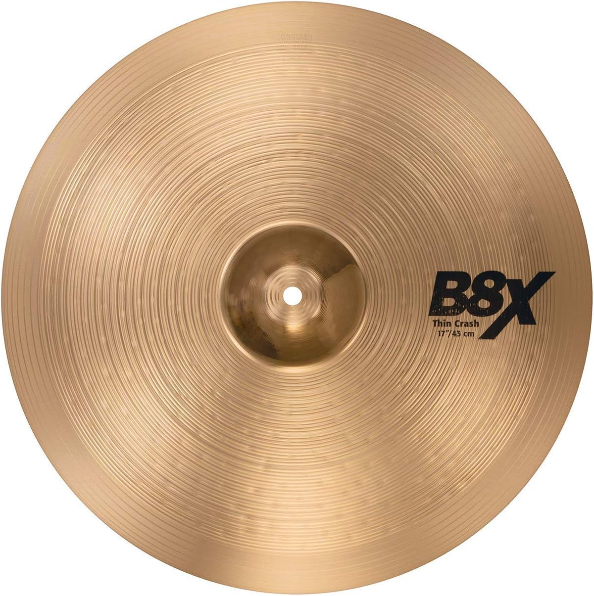 Sabian B8X Series 17 Inch Thin Crash Cymbal l B8 Bronze Alloy l 92% Copper - 8% Tin l Made in Canada l Model 41706X