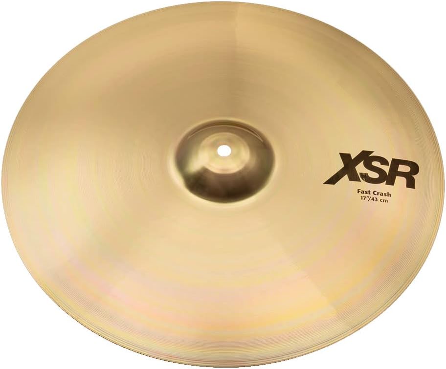 Sabian XSR 17 Inch Fast Crash Cymbal l Brilliant Finish l B20 Bronze Alloy l 80% Copper - 20% Tin l Made in Canada l Model XSR1707B